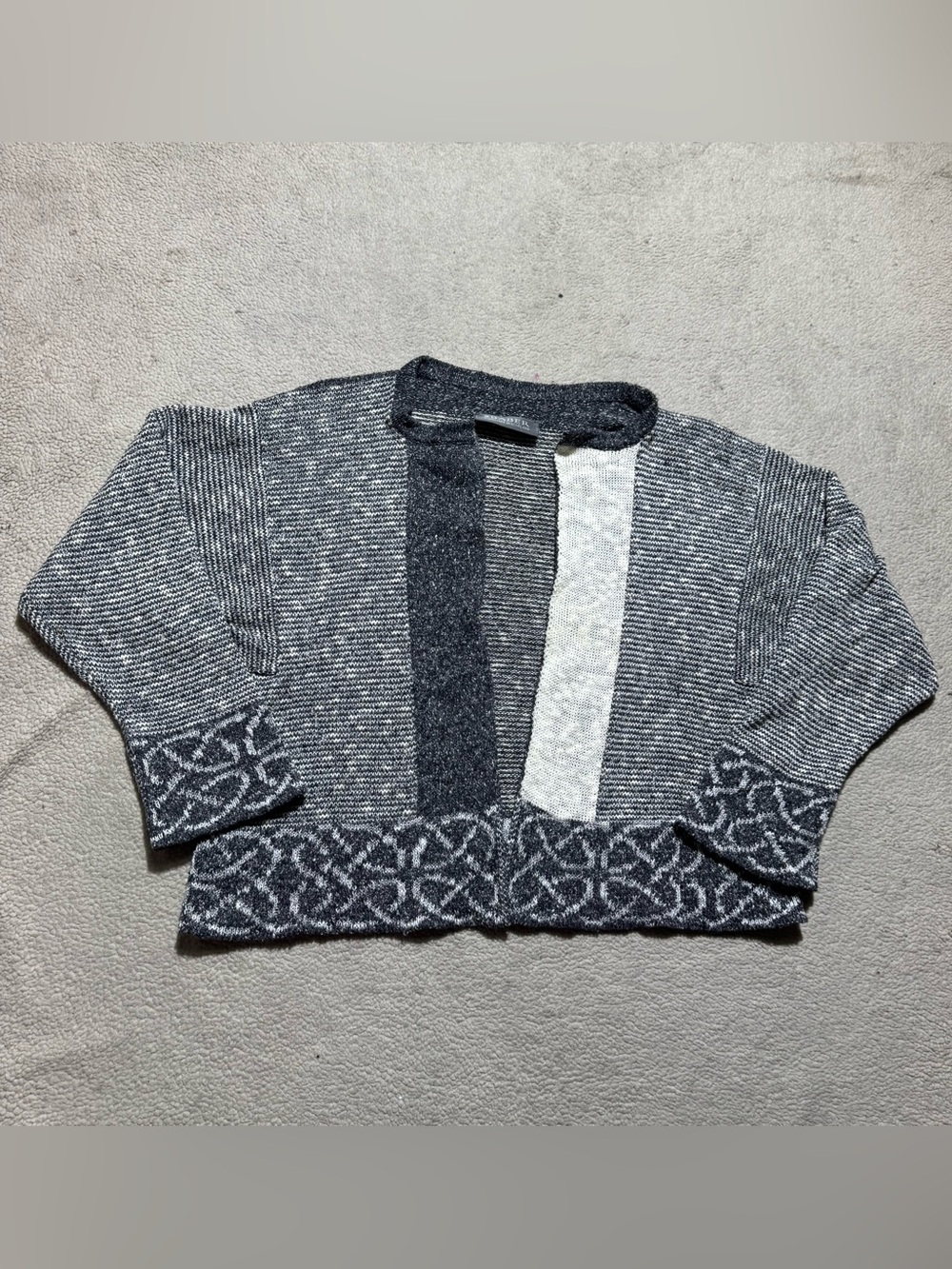 Bill Baber Sweater Womens M/L Cardigan Handmade Scotland Open Front Knit Top